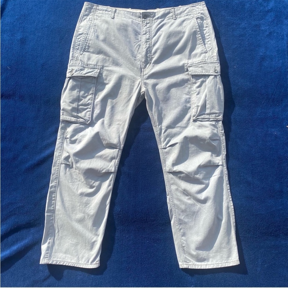 -Levi's Levi Strauss White Tab Gray Cargo Pants Made in JUL/2013 Men's W42 L29